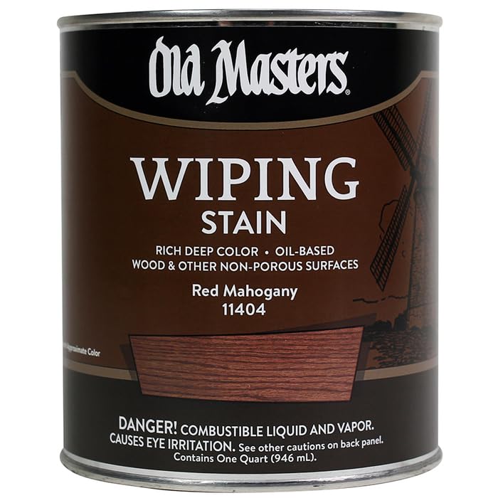 Red Mahogany Oil-Based Wiping Stain, 1 Qt, 8-Pack
