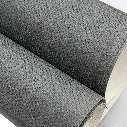 Natural Grasscloth Wallpaper Roll, Textured Eco-Friendly Wall Covering for Bedroom & Living Room