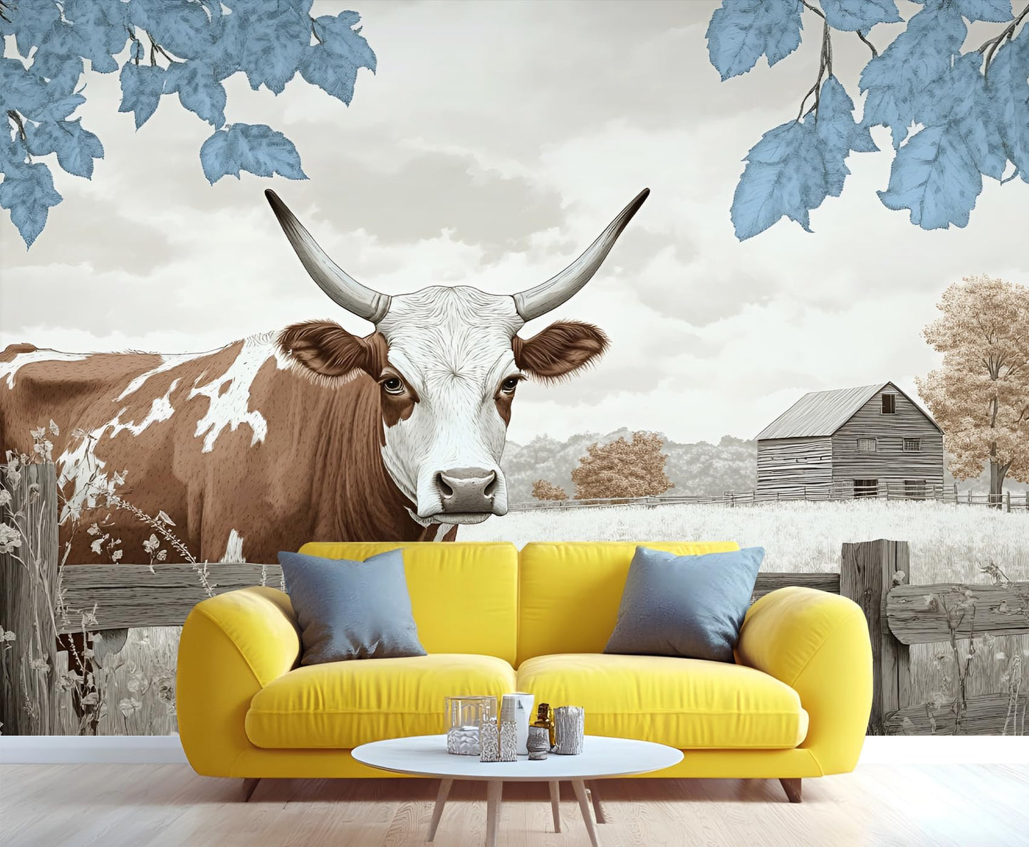 Large HD Canvas Wall Mural 169" × 118", Seamless Multi-Panel Wallpaper for Accent Walls & Room Décor
