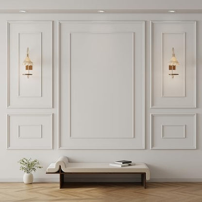 Peel-and-Stick Wainscoting Wall Molding Kit for Interior Accent Walls