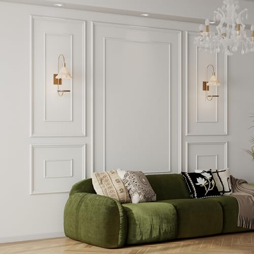 Peel-and-Stick Wainscoting Wall Molding Kit for Interior Accent Walls