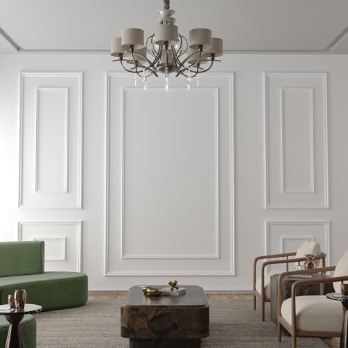 Peel-and-Stick Wainscoting Wall Molding Kit for Interior Accent Walls