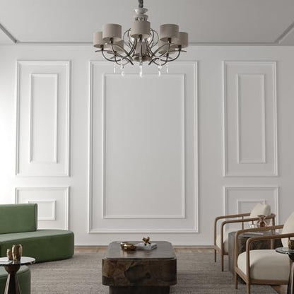 Peel-and-Stick Wainscoting Wall Molding Kit for Interior Accent Walls