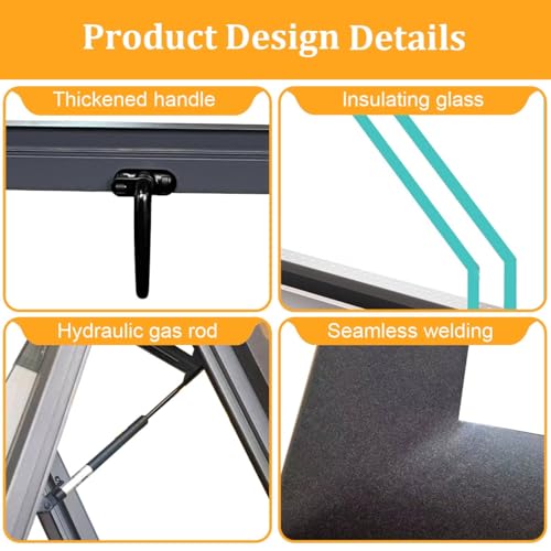 Skylight Roof Window 24×36" Aluminum with Tempered Glass, Natural Light & Energy Efficient