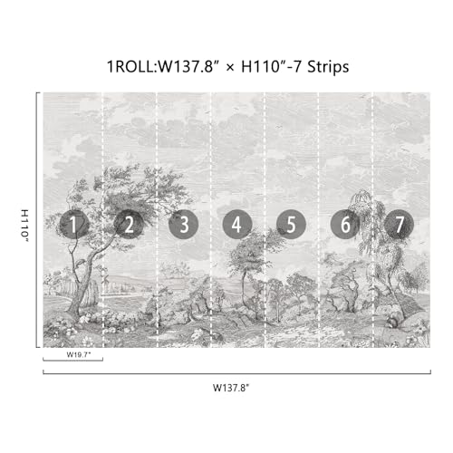 Large Peel-and-Stick Forest Tree Wall Mural