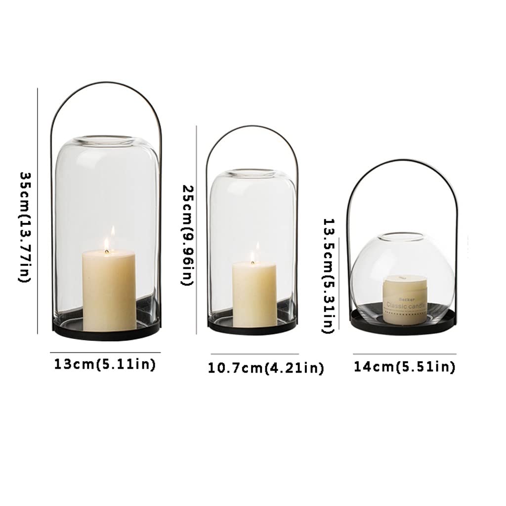 Indoor Glass Candle Holder, Decorative Lamp for Living Room, Kitchen, or Dining