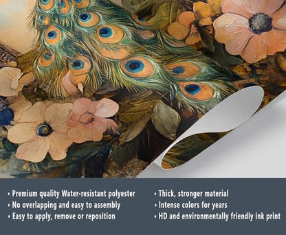 Large HD Canvas Wall Mural 169" × 118", Seamless Multi-Panel Wallpaper for Living Room & Bedroom