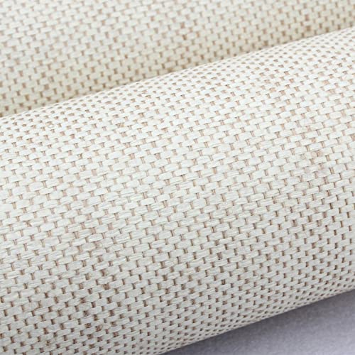 Natural Grasscloth Wallpaper Roll, Textured Eco-Friendly Wall Covering for Bedroom & Living Room