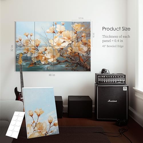 Acoustic Sound Absorbing Panels, Wall Art with Nano Glue for Home Studio & Office