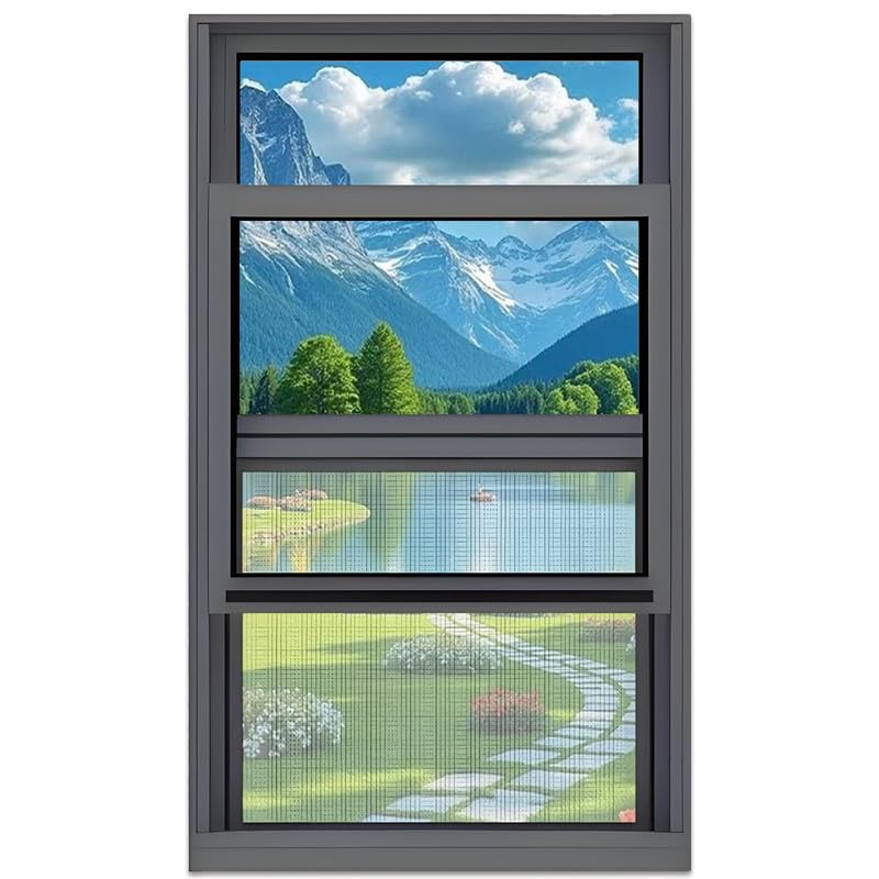 Sliding Aluminum Window with Tempered Glass, White Ventilated Design for Basement & Shed