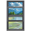 Sliding Aluminum Window with Tempered Glass, White Ventilated Design for Basement & Shed