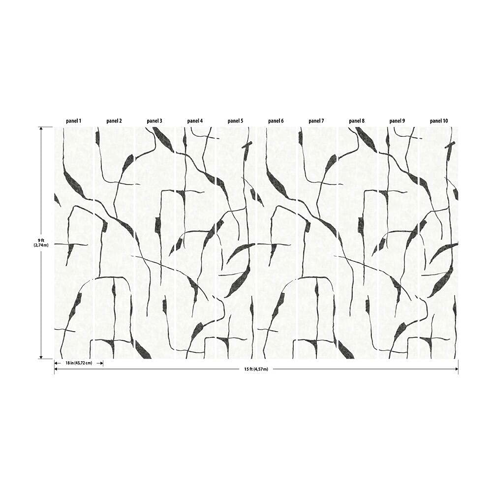 Black & Gold Ivory Coast Peel-and-Stick Wall Mural