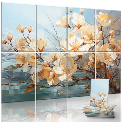 Acoustic Sound Absorbing Panels, Wall Art with Nano Glue for Home Studio & Office