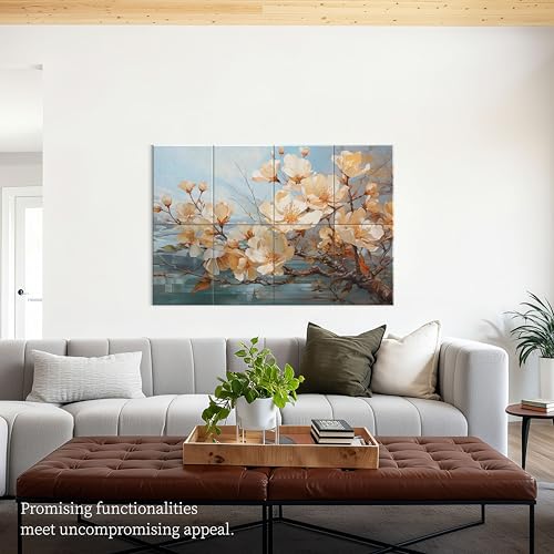Acoustic Sound Absorbing Panels, Wall Art with Nano Glue for Home Studio & Office