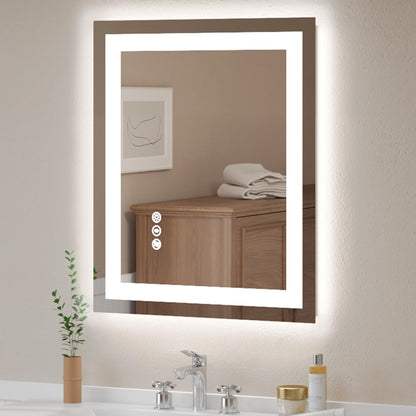 LED Bathroom Vanity Mirror, Anti-Fog & Dimmable, Wall-Mounted Modern Design