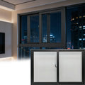 Horizontal Sliding Garage Window with Tempered Glass & Screen, White