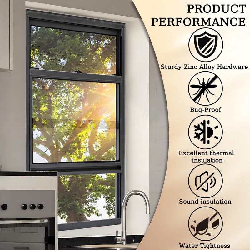 Sliding Aluminum Window with Tempered Glass, White Ventilated Design for Basement & Shed