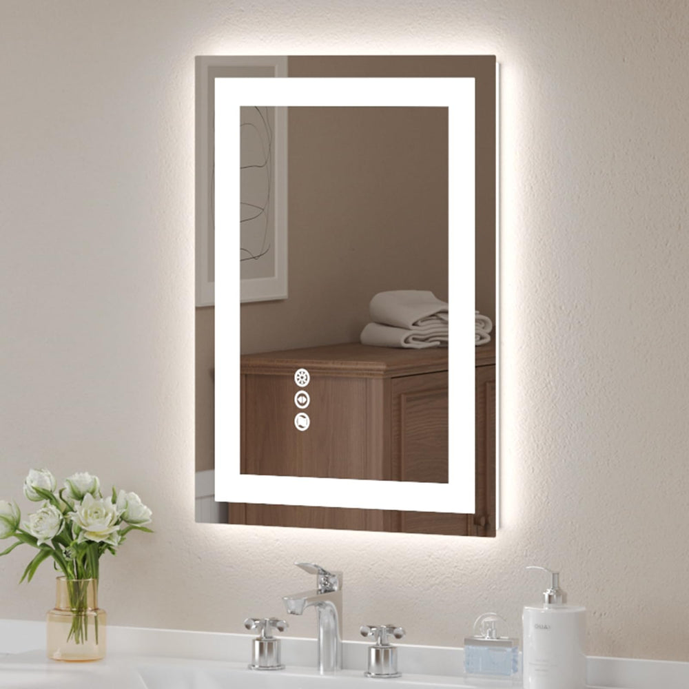 LED Bathroom Vanity Mirror, Anti-Fog & Dimmable, Wall-Mounted Modern Design