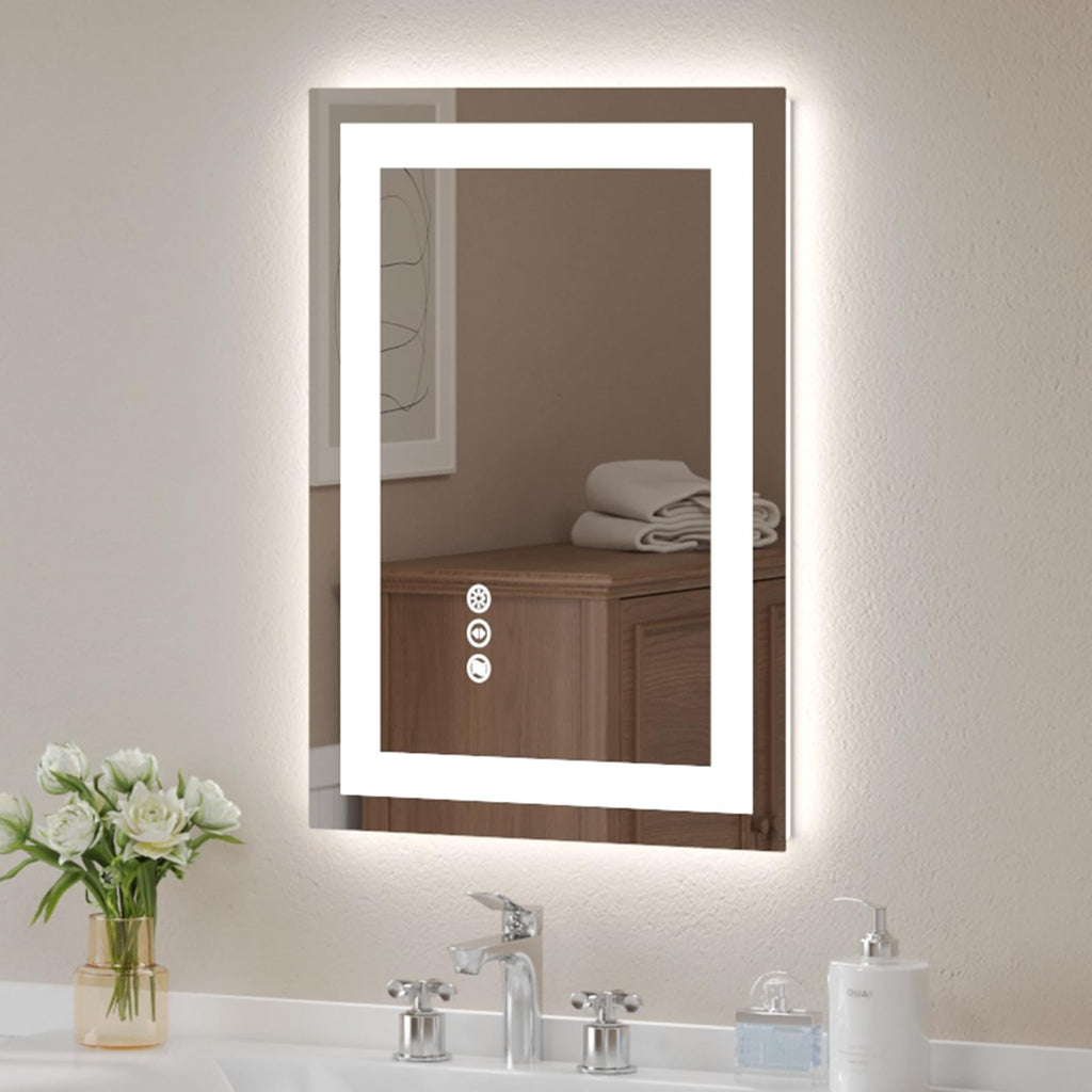 LED Bathroom Vanity Mirror, Anti-Fog & Dimmable, Wall-Mounted Modern Design