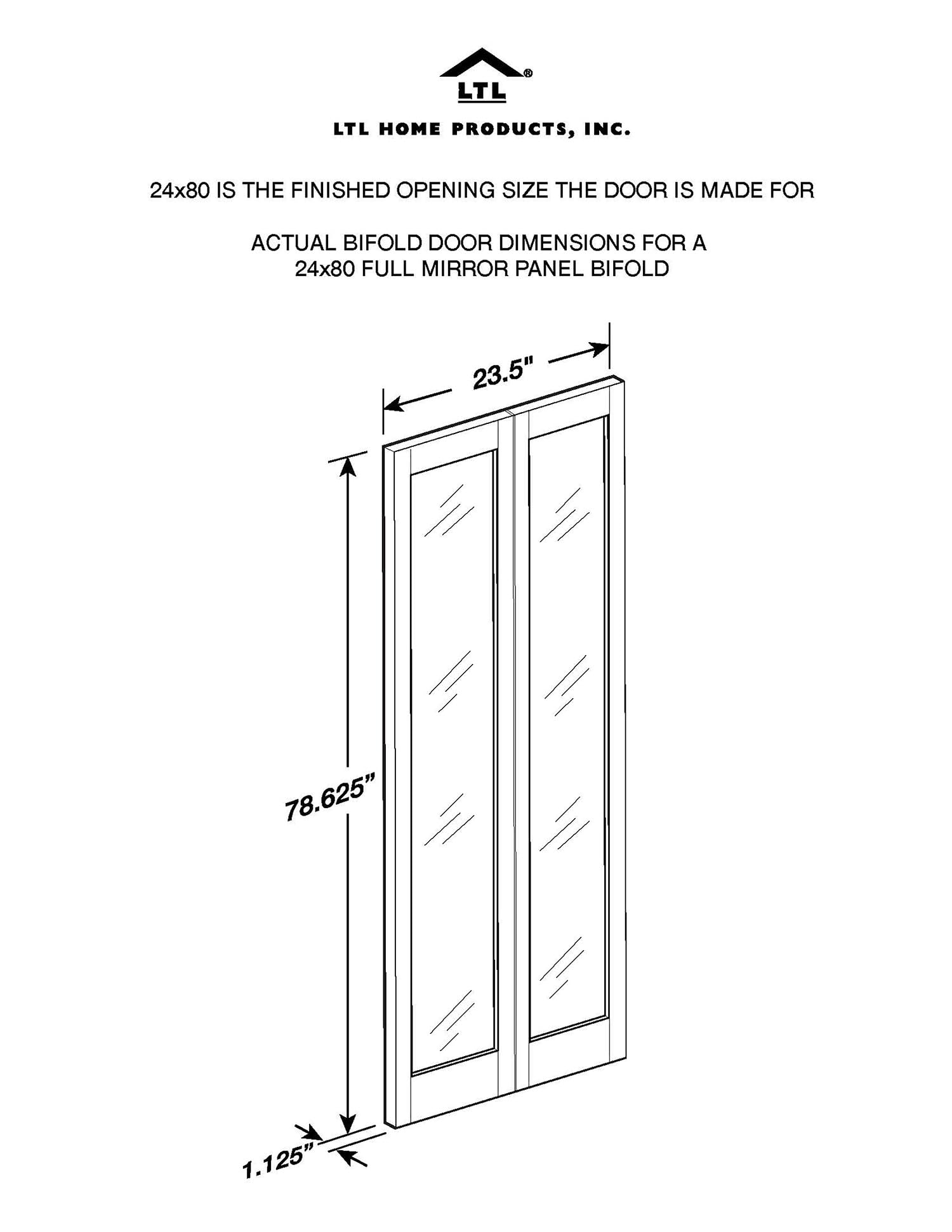 Mirror Bifold Interior Wood Door