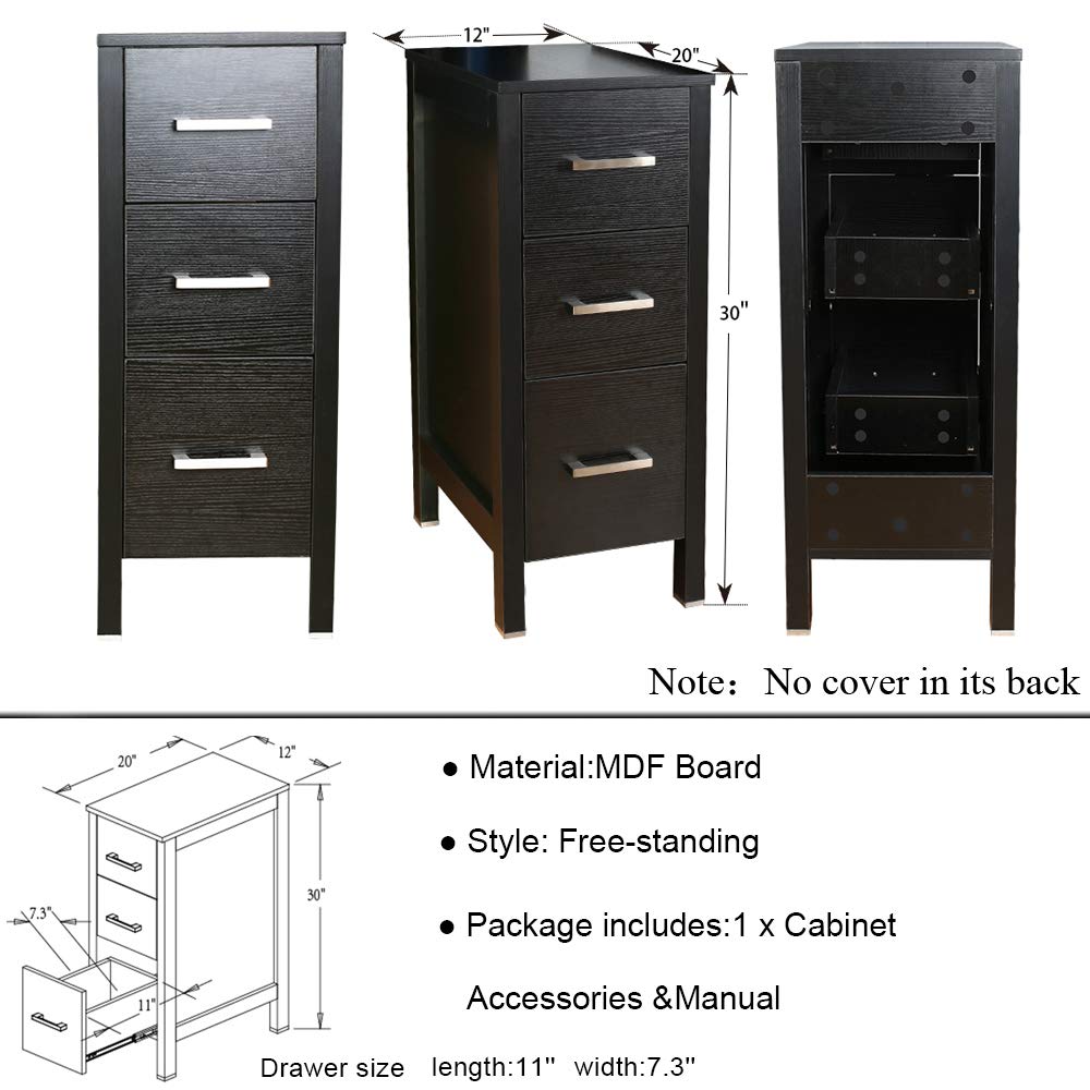 60" Black Bathroom Vanity Set with Porcelain Vessel Sink, Dual Storage Cabinets & Soft-Close Drawers