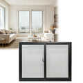 White Horizontal Sliding Window 45×25" with Tempered Glass, Durable & Stylish for Sheds or Bathrooms