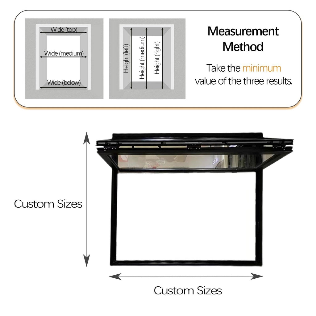 Aluminum Roll-Up Serving Window, Foldable Double-Hung Design for Cafes, Trucks & Homes