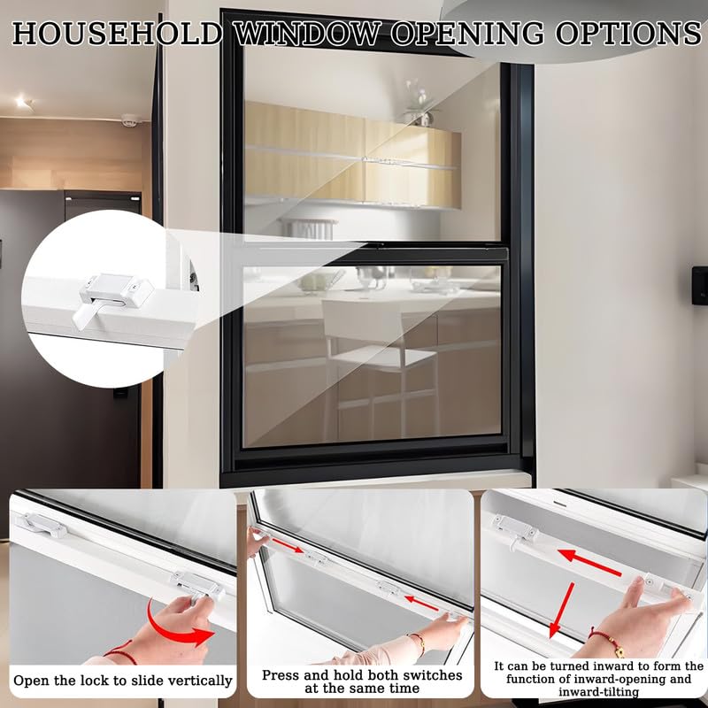 Sliding Aluminum Window with Tempered Glass, White Ventilated Design for Basement & Shed