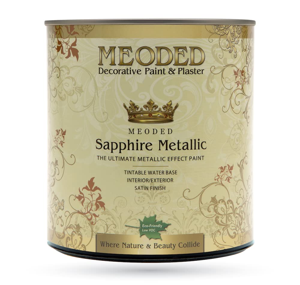 Sapphire Metallic Paint, Water-Based Finish for Interior & Exterior Surfaces