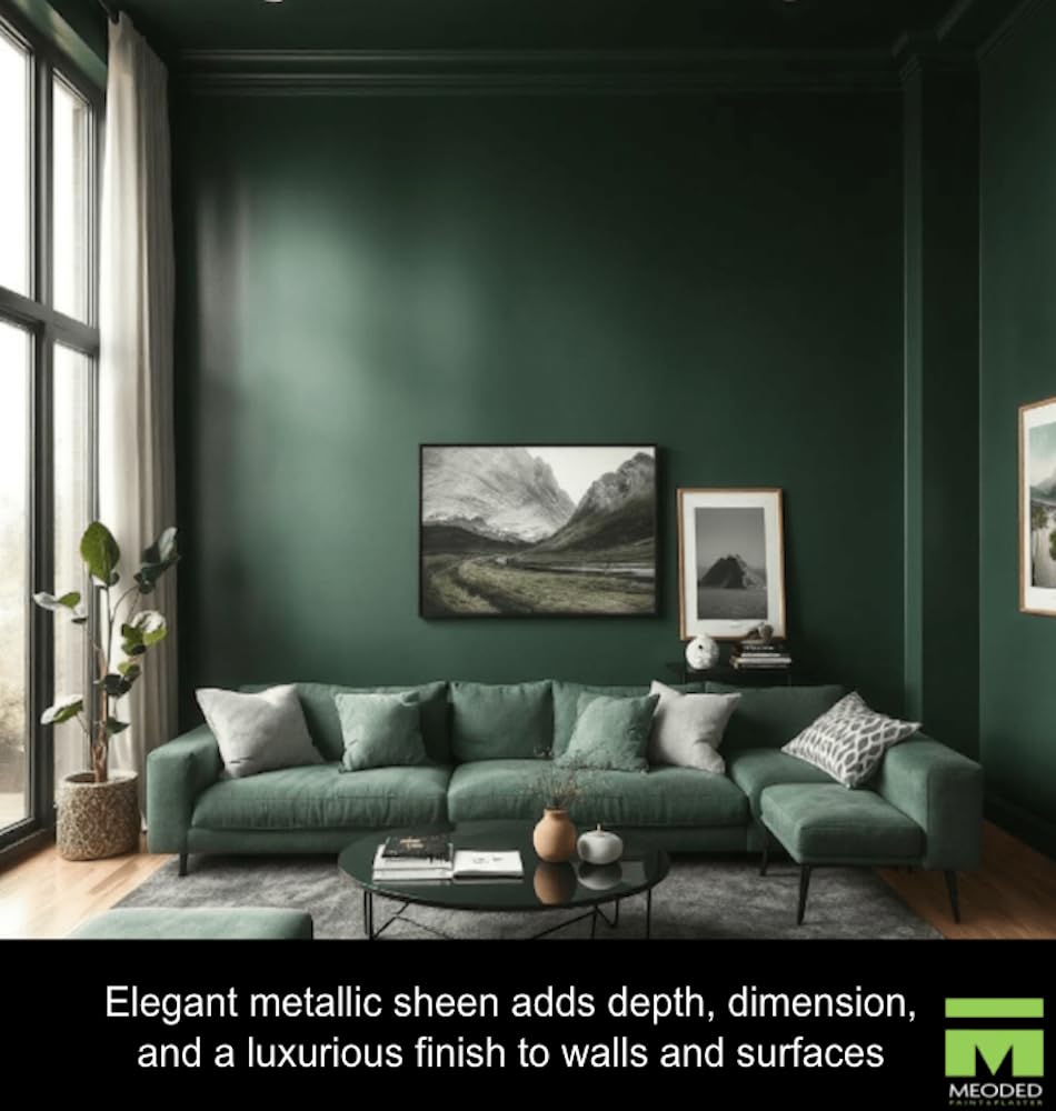 Sapphire Metallic Paint, Water-Based Finish for Interior & Exterior Surfaces