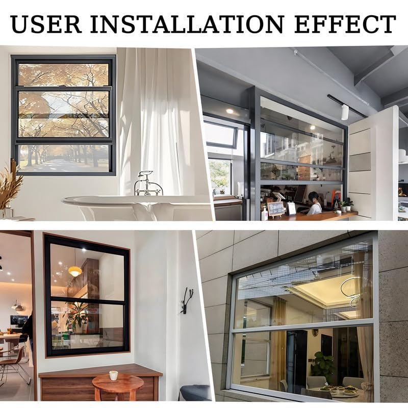 Sliding Aluminum Window with Tempered Glass, White Ventilated Design for Basement & Shed