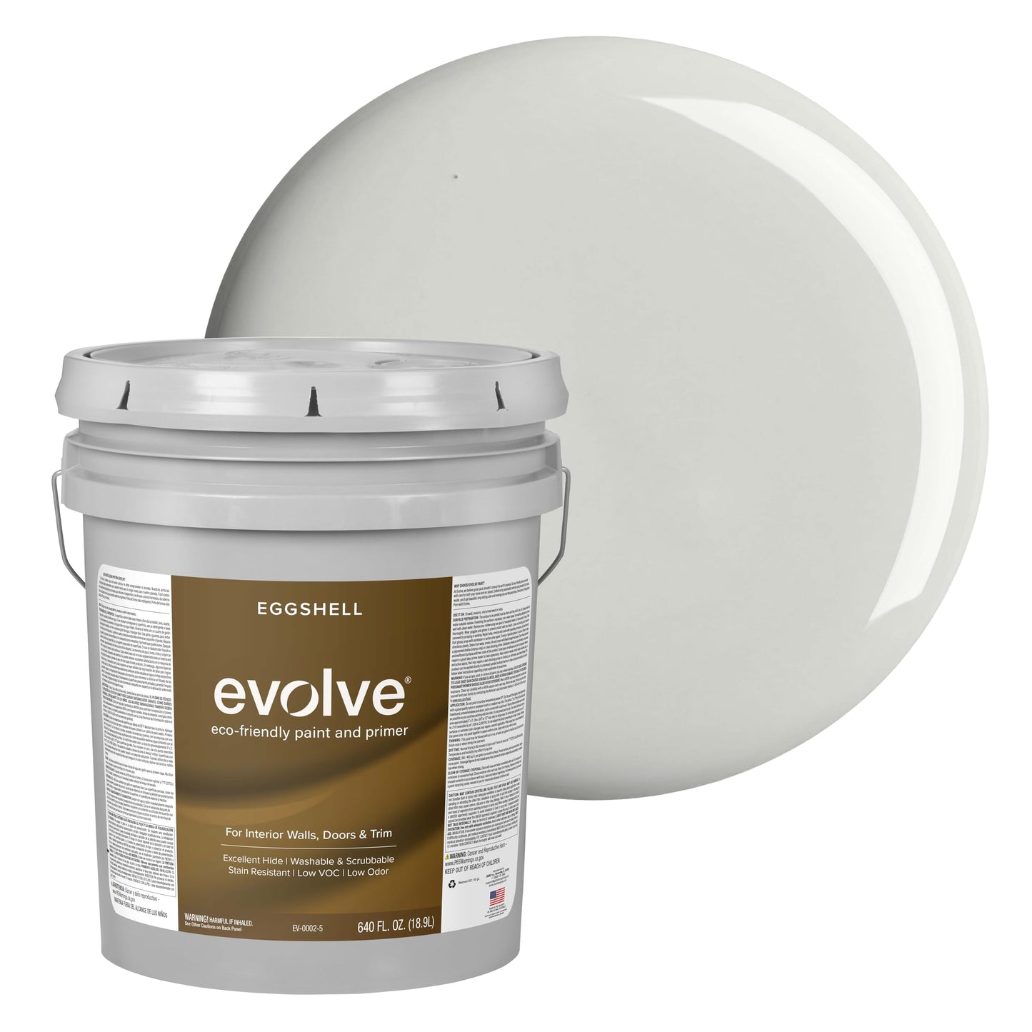 Evolve Paint & Primer, Low Sheen, One-Coat Coverage for Interior & Exterior