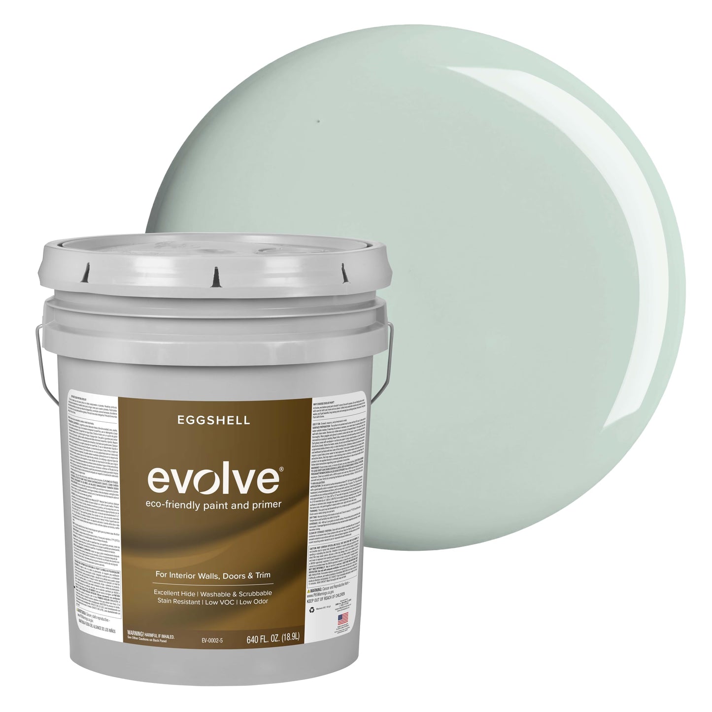 Evolve Paint & Primer, Low Sheen, One-Coat Coverage for Interior & Exterior