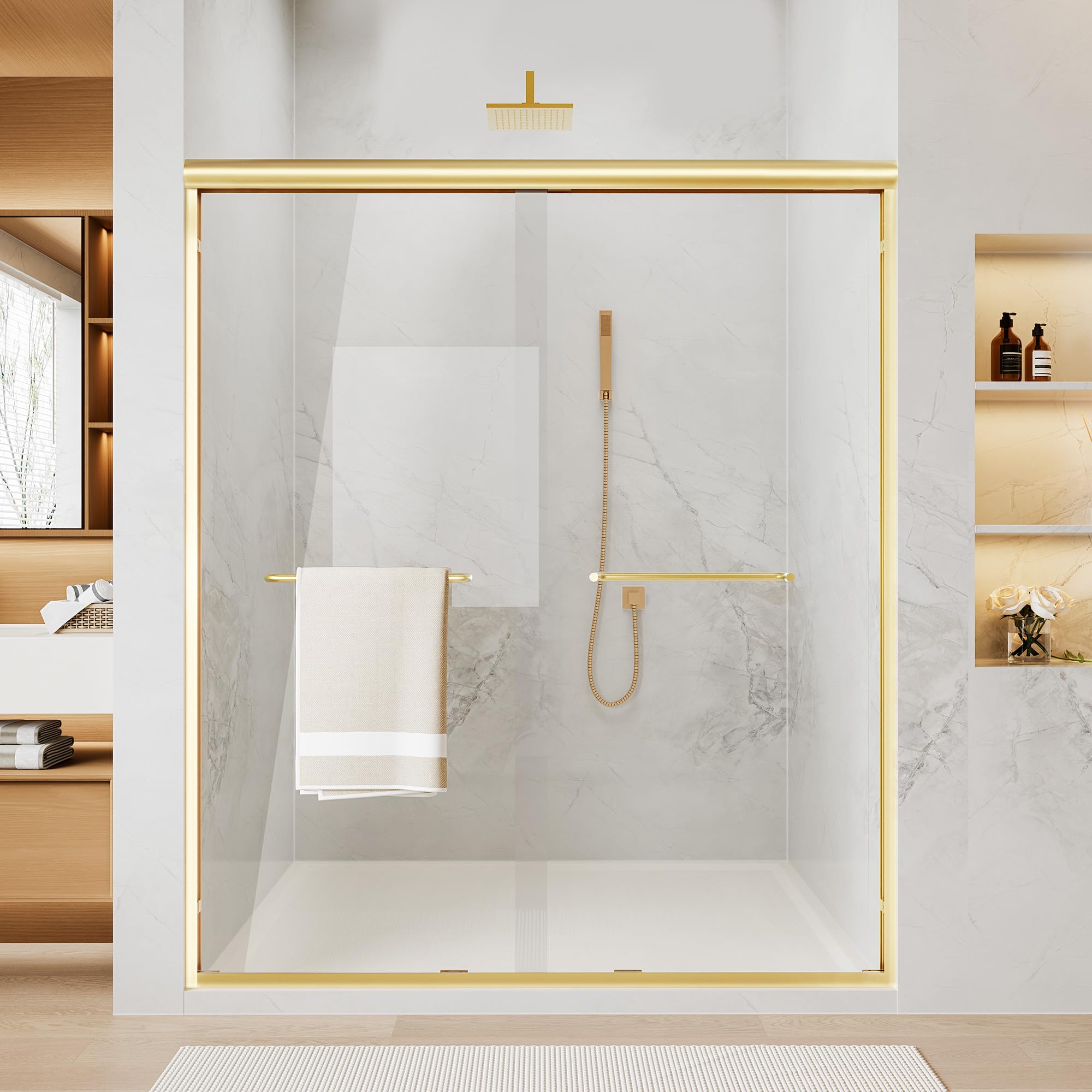 Glass Shower Door, Frameless or Sliding Option