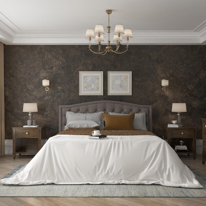 Blue Grey Concrete Wallpaper, Faux Cement Wall Covering for Bedroom