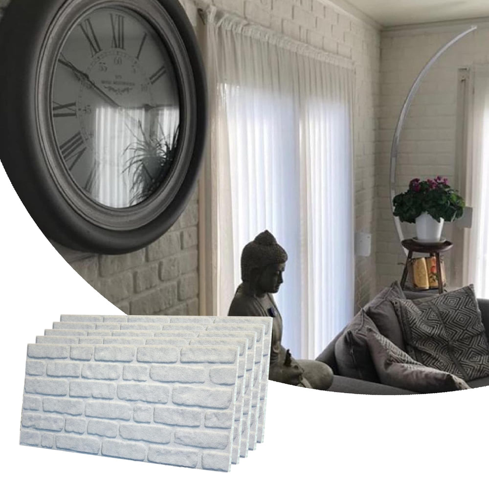3D Faux Brick Wall Panels, Stone-Look Wall Cladding for Interior Spaces
