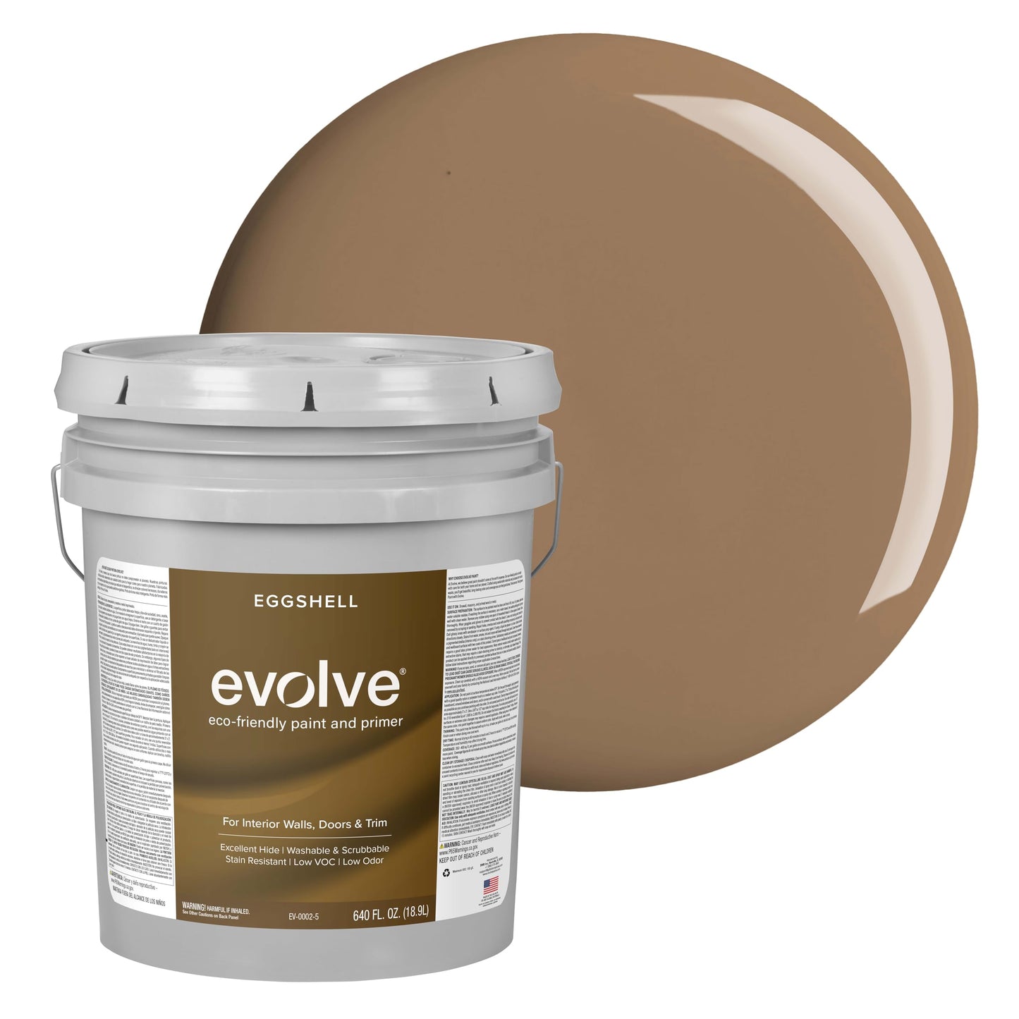 Evolve Paint & Primer, Low Sheen, One-Coat Coverage for Interior & Exterior