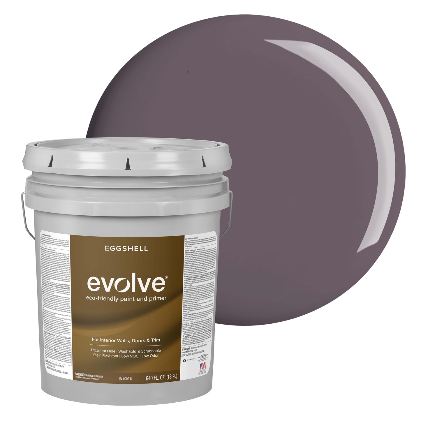 Evolve Paint & Primer, Low Sheen, One-Coat Coverage for Interior & Exterior