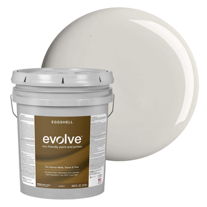 Evolve Paint & Primer, Low Sheen, One-Coat Coverage for Interior & Exterior