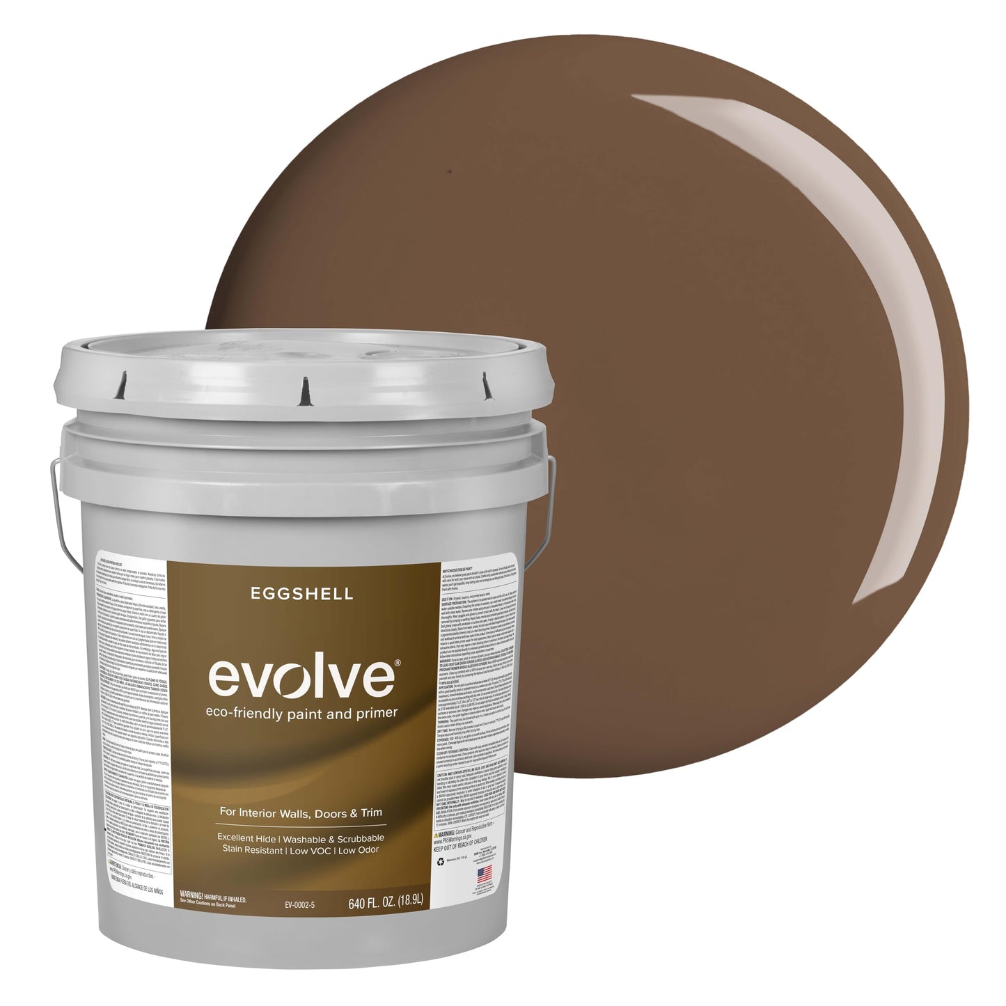 Evolve Paint & Primer, Low Sheen, One-Coat Coverage for Interior & Exterior