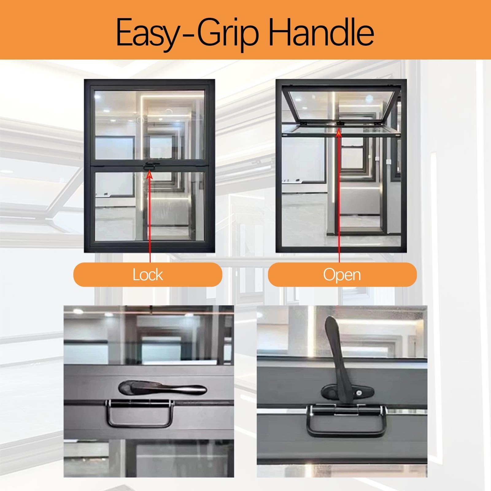 Aluminum Roll-Up Serving Window, Foldable Double-Hung Design for Cafes, Trucks & Homes