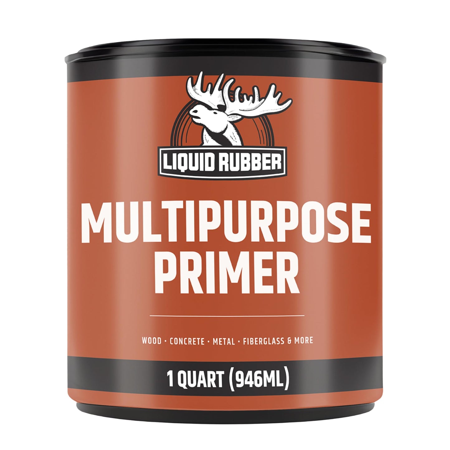 Liquid Rubber Multi-Purpose Primer, Water-Based for Concrete & Wood, Fast-Drying