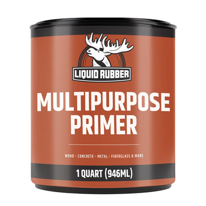 Liquid Rubber Multi-Purpose Primer, Water-Based for Concrete & Wood, Fast-Drying