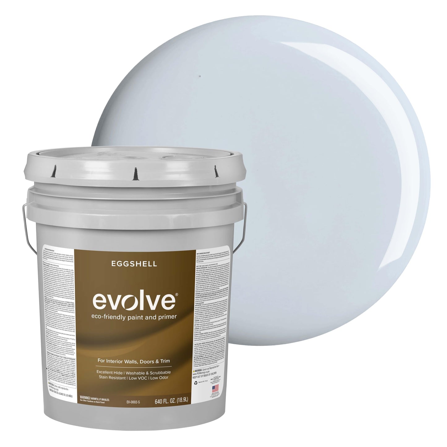 Evolve Paint & Primer, Low Sheen, One-Coat Coverage for Interior & Exterior