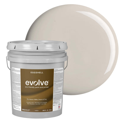 Evolve Paint & Primer, Low Sheen, One-Coat Coverage for Interior & Exterior