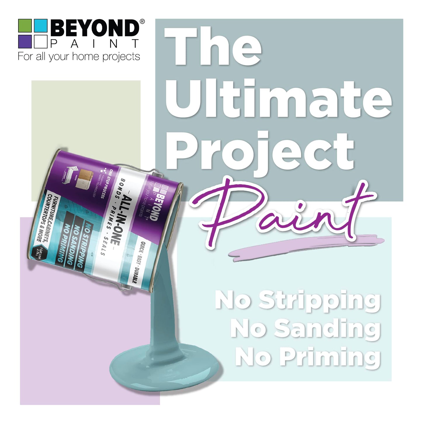 All-in-One Refinishing Paint, Matte Finish for Cabinets, Countertops, Furniture & Doors, 1 Gallon