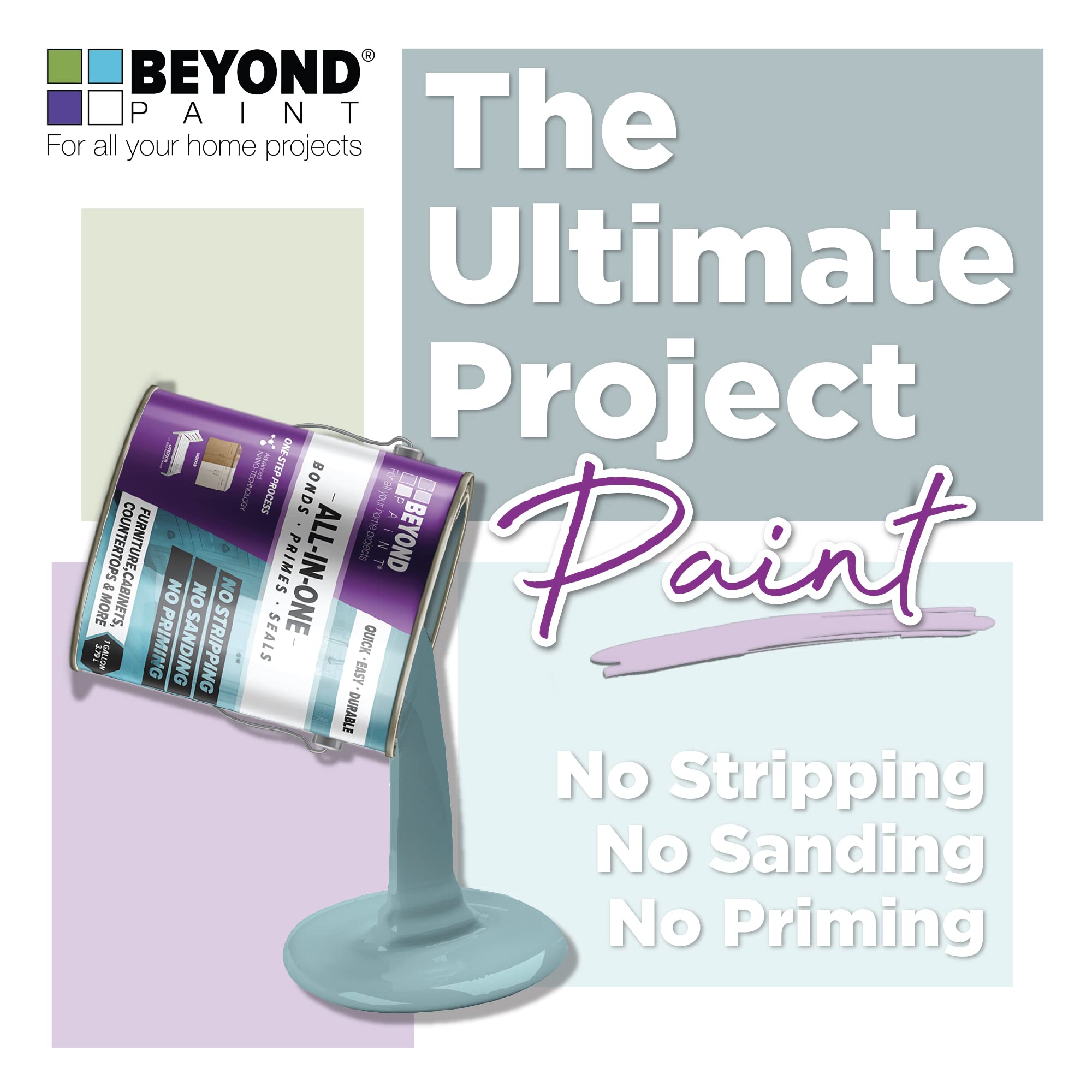 All-in-One Refinishing Paint, Matte Finish for Cabinets, Countertops, Furniture & Doors, 1 Gallon