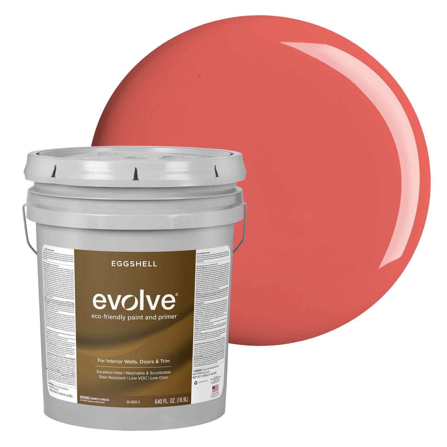 Evolve Paint & Primer, Low Sheen, One-Coat Coverage for Interior & Exterior