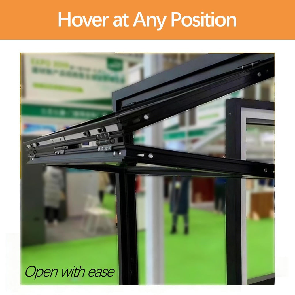 Aluminum Roll-Up Serving Window, Foldable Double-Hung Design for Cafes, Trucks & Homes