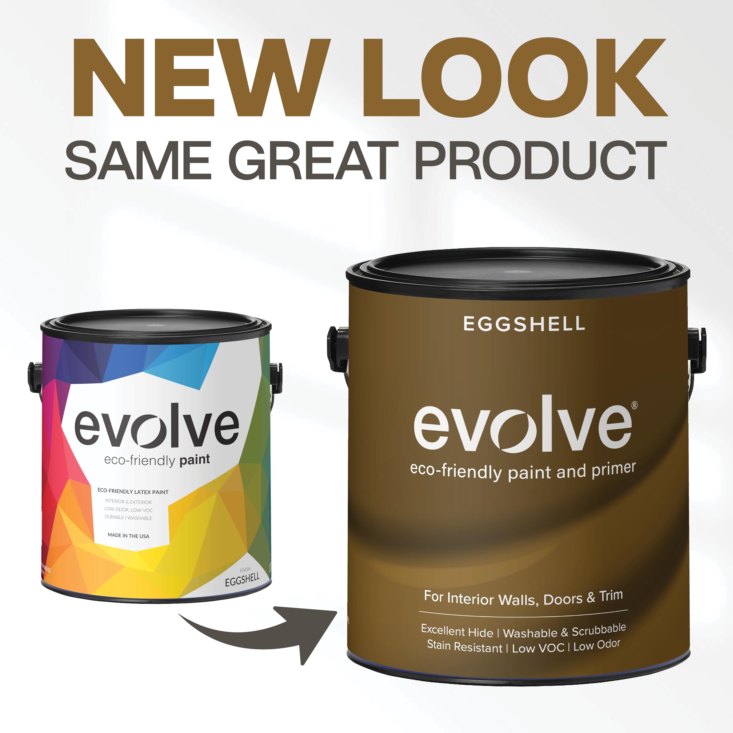 Evolve Paint & Primer, Low Sheen, One-Coat Coverage for Interior & Exterior